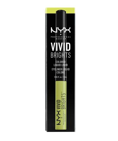 NYX Vivid Brights Liquid Eyeliner in Vivid Escape - Pastel Lime Green | Long-lasting Formula - Buy Online on GoSupps.com