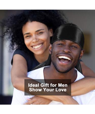 3pcs Silky Durag & Wave Brush Set for Men - 360 Curved Medium/Hard Hair Brushes - Buy Online on GoSupps.com