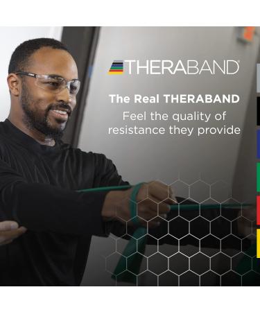 THERABAND Resistance Bands 50 Yard Roll - Professional Elastic Latex for Upper & Lower Body Core Exercise Rehab Pilates | Extra Heavy Level 5 - Blue - Buy Online on GoSupps.com