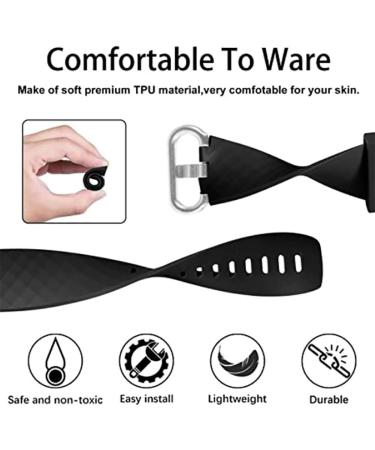 Replacement Bands Compatible with Fitbit Charge 4 / Fitbit Charge 3 Bands for Women Men  Silicone Fitness Sport Wristbands for Women Men Small Large Black Large - Buy Online on GoSupps.com