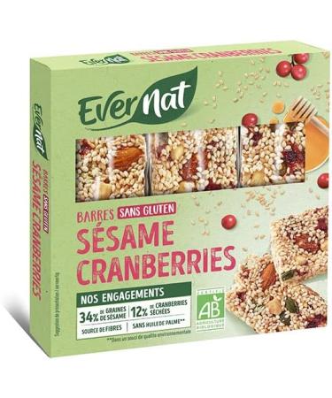 SESAME CRANBERRIES BARS 3X25G EVERNATE UNIT - Buy Online on GoSupps.com