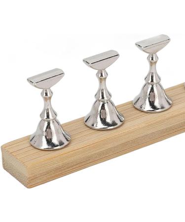 Magnetic Nail Art Practice Stand Strong Adsorption Nail Holder for Different Shapes And Sizes Wooden & Alloy Nail Display - Buy Online on GoSupps.com