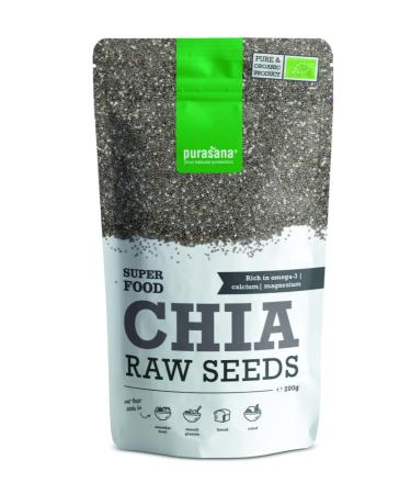 Purasana Graines de Chia Bio - Fibres et Nutriments SuperFoods 200g