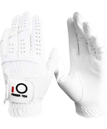 Men's Golf Rain Grip Gloves - 3 Pack, All Weather Durable, Sizes S- XL (White/Black/Blue/Red/Brown) - Buy Online on GoSupps.com