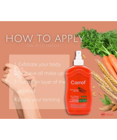 Carrot Sun Papaya Tan Accelerator Spray Oil - 200ml for Fast Golden Tan - Buy Online on GoSupps.com