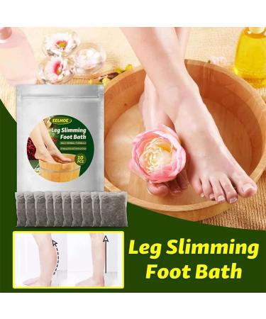 Lymphatic Drainage Ginger Foot Soak - Leg Slimming & Detox Care - Natural Mugwort Herb - Spa Relaxation for Men & Women - 1PACK-10pcs - Buy Online on GoSupps.com