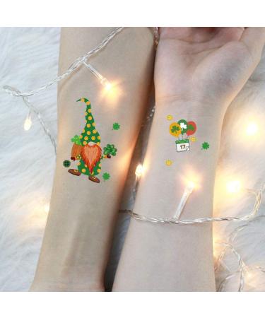 St. Patrick's Day Temporary Tattoo Stickers - 150 Pcs Shamrock, Irish Flag & Clover Body Art for Party Favors (9 Sheets) - Buy Online on GoSupps.com