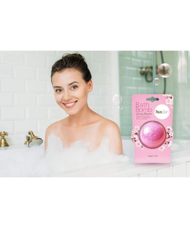 Pure Zen Jumbo Bath Bomb 12 pk - Cherry Blossom Scent - Infused with Shea Butter, Vitamin E, and Essential Oils - 4.2 oz per Bomb - Relax and Moisturize - Buy Online on GoSupps.com