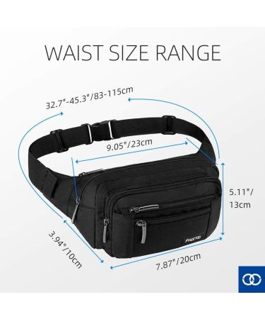 Freetoo Waterproof Belt Pocket | 6 Zip Pockets for Men & Women | Ideal for Dogs Running Hiking & Travel - Black - Buy Online on GoSupps.com