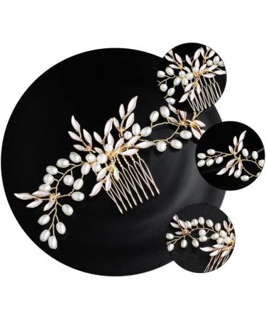 FRCOLOR 1 Pc Comb Rhinestone Tiara Macrame Decor Wedding Bridal Hair Clips Flower Bridal Headpiece Bridal Headbands Rhinestone Headband Leaf Decor Fashion Hairpin Alloy Bride Jewelry Pearl - Buy Online on GoSupps.com