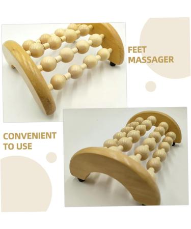 Garvalon Wooden Massage Pillow & Roller - Ultimate Foot & Back Massager Tool for Relaxation & Pain Relief - Buy Online on GoSupps.com