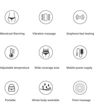 GF-RGFH Portable Heating Cushion for Cramps & Back Pain - USB Heated Relief Adjustable Uterus Heating Belt - Perfect Gift for Women & Girls - Buy Online on GoSupps.com