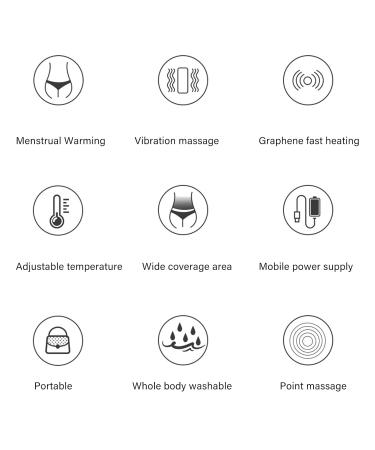 Wireless Electric Heating Pillows for Menstrual Cramps - USB Portable Heat Belt with 3-Step Heating & Adjustable Waist Support - Buy Online on GoSupps.com