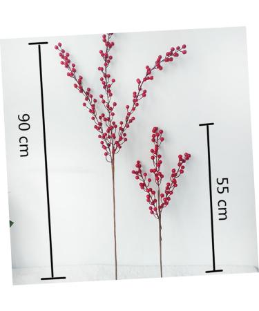 Zerodeko 7pcs Fake Red Berries Decorative Plants Plant Photography Props Flower Arrangements Home Plants Office Decoration Decor for Office Foam Fruit Plants Acacia Beans Long Branch - Buy Online on GoSupps.com
