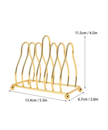 Gold Palette Rack - Carbon Steel Makeup Organizer with 6 Compartments | Coaster Holder & Drying Stand - Buy Online on GoSupps.com