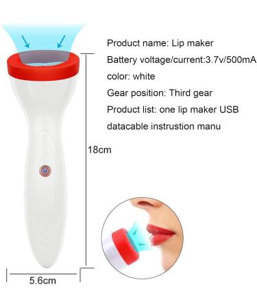 Silicone Electric Lip Plumper Device Lip Suction Plumper with 3 Gears Strength Adjustment and USB Rechargable Device Electric Lip Enhancer for Wife Girlfriend Women - Buy Online on GoSupps.com