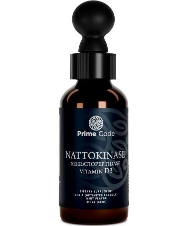 Prime Code nattokinase Supplement | serratiopeptidase and nattokinase Supplements | Nattokinase Liquid Drops| natto Liquid | Serratiopeptidase | High Absorption | Non-GMO | Gluten-Free - Buy Online on GoSupps.com