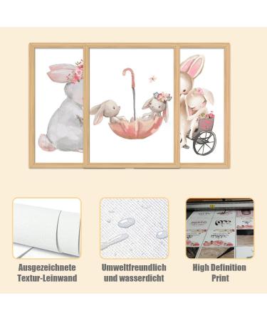 Zamety Set of 3 Baby Room Animal Posters - Nursery Decoration for Boys | Children's Room Wall Art - Kids Poster Print for Baby Room Decor - Buy Online on GoSupps.com