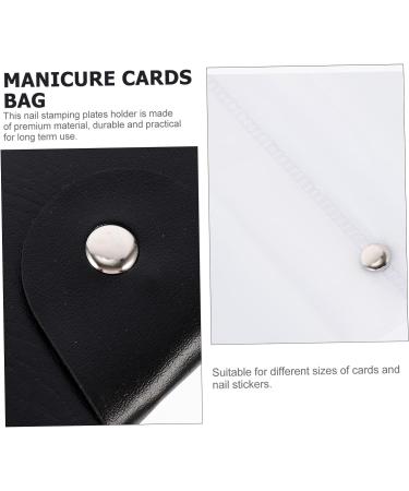 Mikinona 2pcs Nail Art Card Holder Nail Plate Holder Nail Stamp Bag Nail Sticker Book Organizer Nail Steel Nail Printing Template Pouches Christmas Nail Art Stamper Bag Pu Appendix Embossed Green 14.5X9.5X1.8CM - Buy Online on GoSupps.com