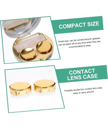 Hapinary Marble Pattern Contact Lens Box with Mirror | Travel-Friendly Lens Container & Carrier Bag - Buy Online on GoSupps.com