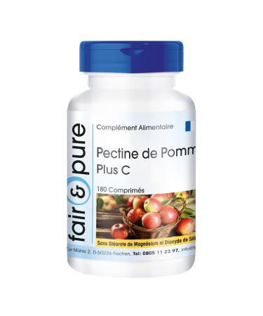 Fair & Pure - Apple Pectin Plus C and calcium - Vegan - natural fibers - 180 tablets - packaging for 2 months