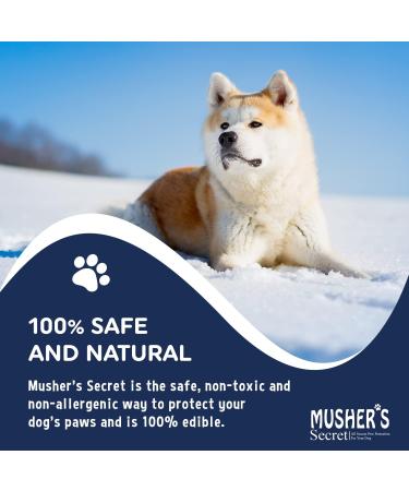 Musher's Secret Dog Paw Wax 454g (16 oz) - Moisturizing Balm for Dry Cracked Paws - All-Natural with Vitamin E - Buy Online on GoSupps.com