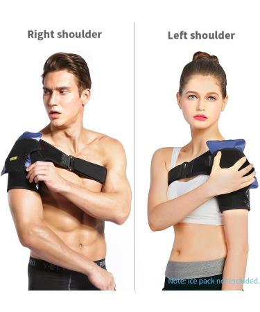 Acouto Black Shoulder Brace with Pressure Pad Breathable Shoulder Support for Rotator Cuff - Buy Online on GoSupps.com