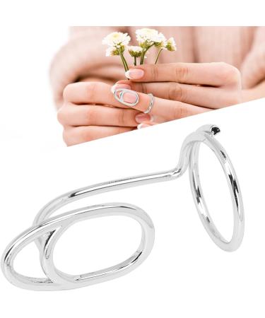 TIKATARER Nail Rings Nail Art Fingernail Rings Nail Charms Nail Rings With Nails Attached Unique Stylish Women Finger Nail Cover Ring for Women Lady Girls Parties Weddings (3044 platinum) - Buy Online on GoSupps.com
