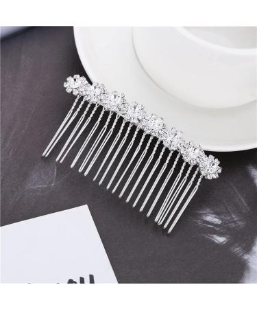 Zeayebsr Silver Rhinestone Hair Side Comb Flower Crystal Hair Clip Wedding Hair Comb Bridal Hair Comb French Women and Girls Hair Accessories - Buy Online on GoSupps.com