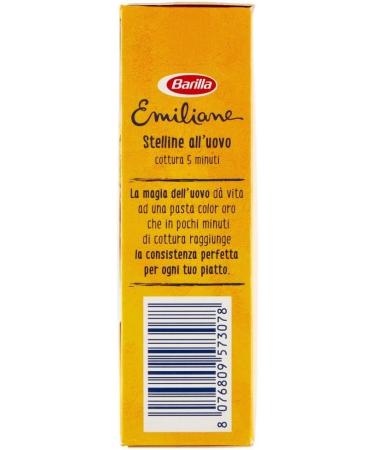  Italian Gourmet E.R. Barilla Egg Pasta Le Emiliane Stelline Egg Pasta 275g + Italian Polpa Gourmet 400g (Pack of 10) - Buy Online on GoSupps.com