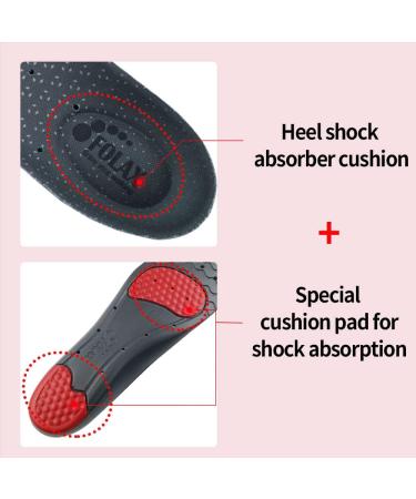 FOLAX Solid Gel Cushion Insoles - Large Size for Work & Military - Shock-Absorbing Arch Support Orthotics Inserts with Air Memory Foam - Buy Online on GoSupps.com