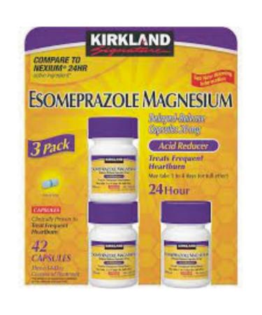 Kirkland Signature Esomeprazole Magnesium Acid Reducer 42 Capsules 20mg Delayed Release