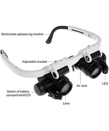 Headband Magnifier Head MountLighted Magnifying Glasses Headband Magnifier with LED Light Head Mounted Magnifying Glasses 8X 15X 23X Illuminated Magnifier Loupe Watch Repair Lamp for Hobbies Readin - Buy Online on GoSupps.com
