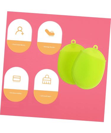 Beavorty 2pcs Silicone Bath Brush Set - Handheld Shampooer, Face Scrubber, Baby Hand Mittens, Hair Shampoo Brush, Shower Body Scrubber Combo - Buy Online on GoSupps.com