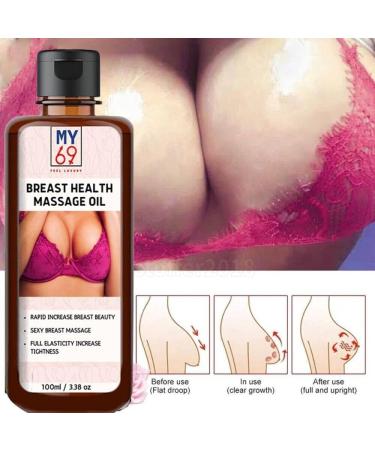 BlueQueen Natural Breast Enhancement Oil | Firming & Lifting Massage Oil | Organic Botanicals for Breast Health (3.38 fl oz - Buy Online on GoSupps.com