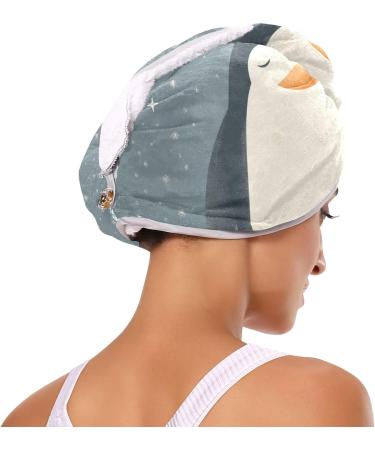 Moon Penguin Hair Towel 2 Pack | Super Absorbent Quick Dry Turbans for Women & Girls - Perfect Hair Drying Solution - Buy Online on GoSupps.com