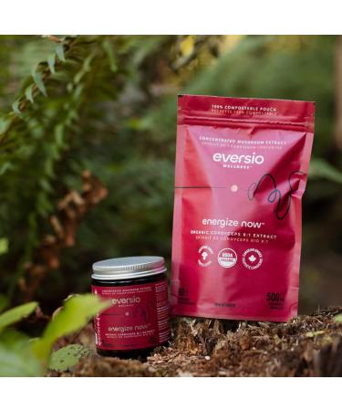 ENERGIZE NOW by EVERSIO WELLNESS - Organic Cordyceps Mushroom Supplement - 8:1 Cordyceps Militaris Extract in 60 Vegan Capsules (500mg) - Cordyceps Mushroom Capsules Made with Organic Extract from Real Mushrooms and NO GRAIN - 32% Verified Beta-D-Glucans! - Buy Online on GoSupps.com