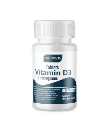 Vitamin D3 Tablets 400 IU 10 g 4-Month Supply for Breast Feeding Mothers Suitable for Halal Kosher No Preservatives Non-GMO Allergy-Friendly 400 IU Tablet - 4 Month Supply