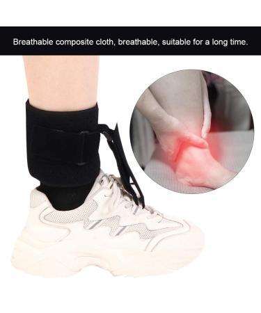 ZJchao Foot Drop Ankle Orthotic Support Brace - Leg & Foot Fixing Strap for Fracture Sprain Injury - Adjustable Black Splint - International Shipping - Buy Online on GoSupps.com