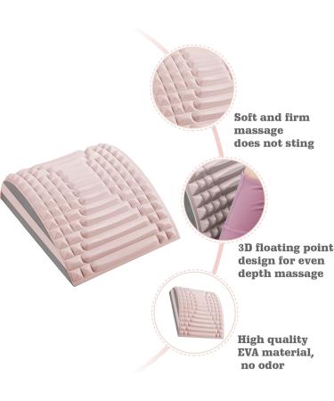 Homury Refresh Neck and Back Stretcher - Pain Relief & Posture Corrector for Bed | Back Extensor & Neck Support Pillows (Pink) - Buy Online on GoSupps.com