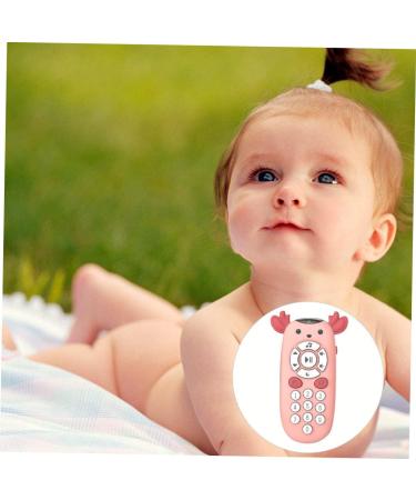 Toyvian Children's Music Phone - Kids Remote Control Teething Toy for Girls | Educational Baby Gift - Pink Cartoon Telephone 14.5X8.5CM - Buy Online on GoSupps.com
