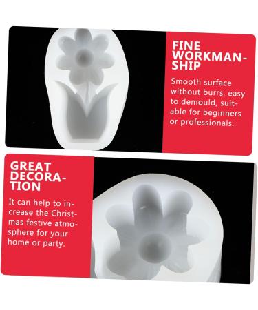 STOBOK Chocolate Silicone Molds 1pc Candle Mold White Silica Gel Crafting Supplies 3D Epoxy Cake Toppers White 12X7X3.5CM - Buy Online on GoSupps.com