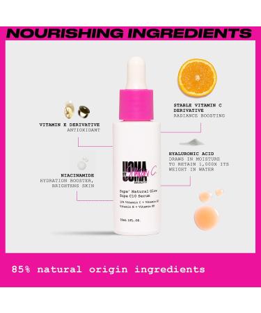UOMA Vitamin C Serum by Sharon C. Supa Natural Glow (C10) Serum for Face with Hyaluronic Acid + Niacinamide + Vitamin E. Glow Boosting Face Moisturiser for Women & Men. Vegan Face Serum 30ml - Buy Online on GoSupps.com