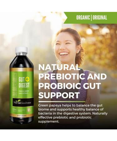 Herbal Goodness Gut Digest 12oz - Colon Broom Gut Health Supplements for Women and Men with Probiotics and Digestive Enzymes for Digestive Health for Gut Health Liver Detox - 1 Bottle 12 Fl Oz (Pack of 1) - Buy Online on GoSupps.com