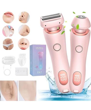 Duskofficial Razor The Glide Pro 3.0 Razor 2 in 1 Waterproof Electric Razor for Women Livora Electric Shaver for Women Wet Dry Use for Face Chin Body Arm Leg Armpit Bikini Trimmer(Pink)