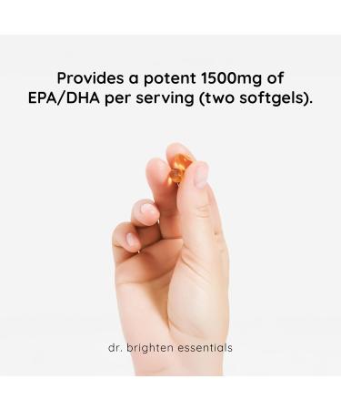 Dr. Brighten Omega Plus 1500 mg of EPA/DHA Non-GMO Fish Oil Supplement for Heart Brain and Immune System 60 Softgels 60 Count (Pack of 1) - Buy Online on GoSupps.com