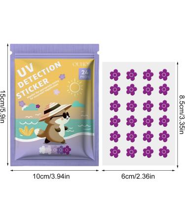 Autocollants de d tection UV - 24 Autocollants de rappel de cr me solaire | DOTS SCRIOR Stickers UV | Patches de d tection UV | Autocollants de d tection UV pour la cr me solaire les et les - Buy Online on GoSupps.com