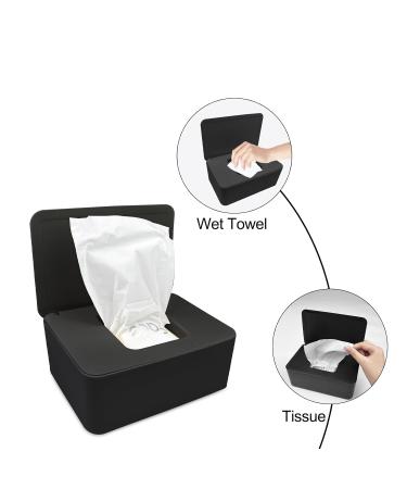 Buy Lectorias PP Material Wet Wipes Box - Sealed Handkerchief & Cosmetic Towel Container - Black | Durable Wet Wipes Holder for Adults - Buy Online on GoSupps.com