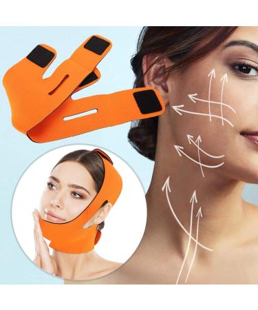 Face Slimming Mask & Belt for Weight Loss | Reduce Double Chin & Elevate V-Shape | Unisex Orange Skin Strap - Buy Online on GoSupps.com