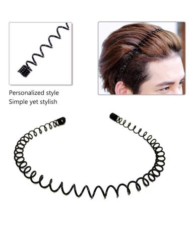 Buy 5-Piece Metal Hair Band Set | Unisex Wave Spring Headbands & Elastic Hair Ties - Eco-Friendly Style - Buy Online on GoSupps.com
